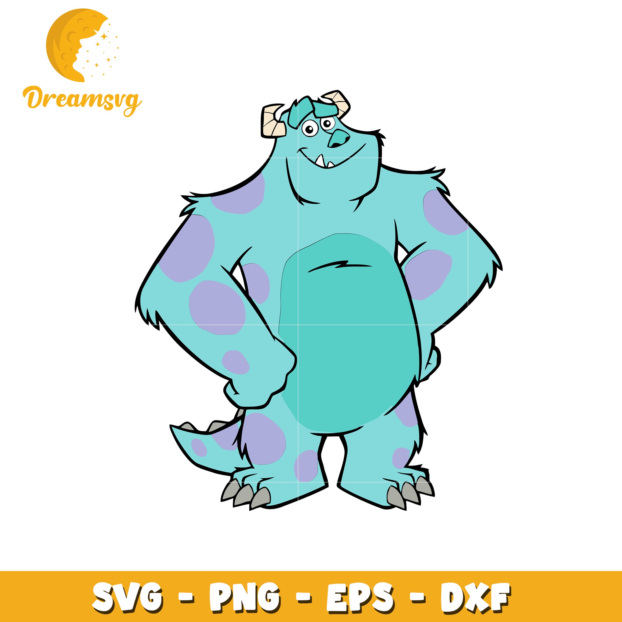 Cute Cartoon Monster SVG File for Crafts and Design