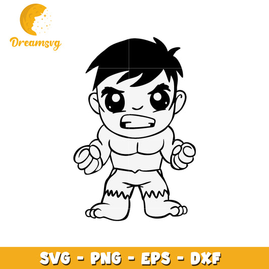 Cute Cartoon Muscle Character SVG Clipart for Crafting