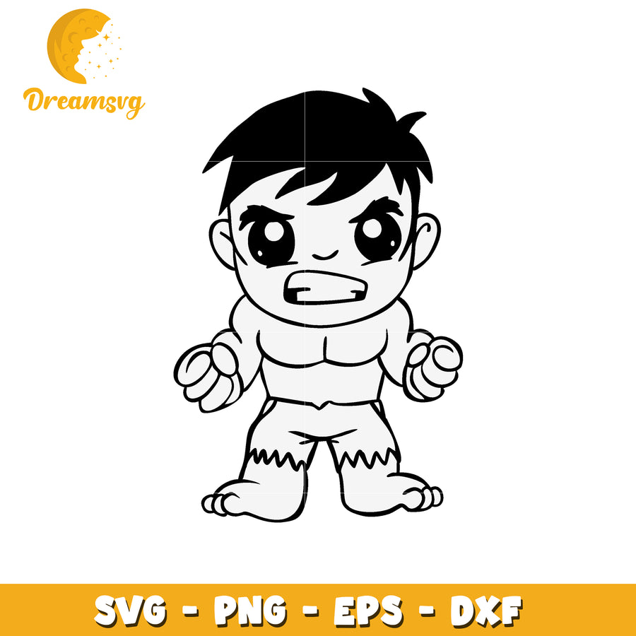 Cute Cartoon Muscle Character SVG Clipart for Crafting