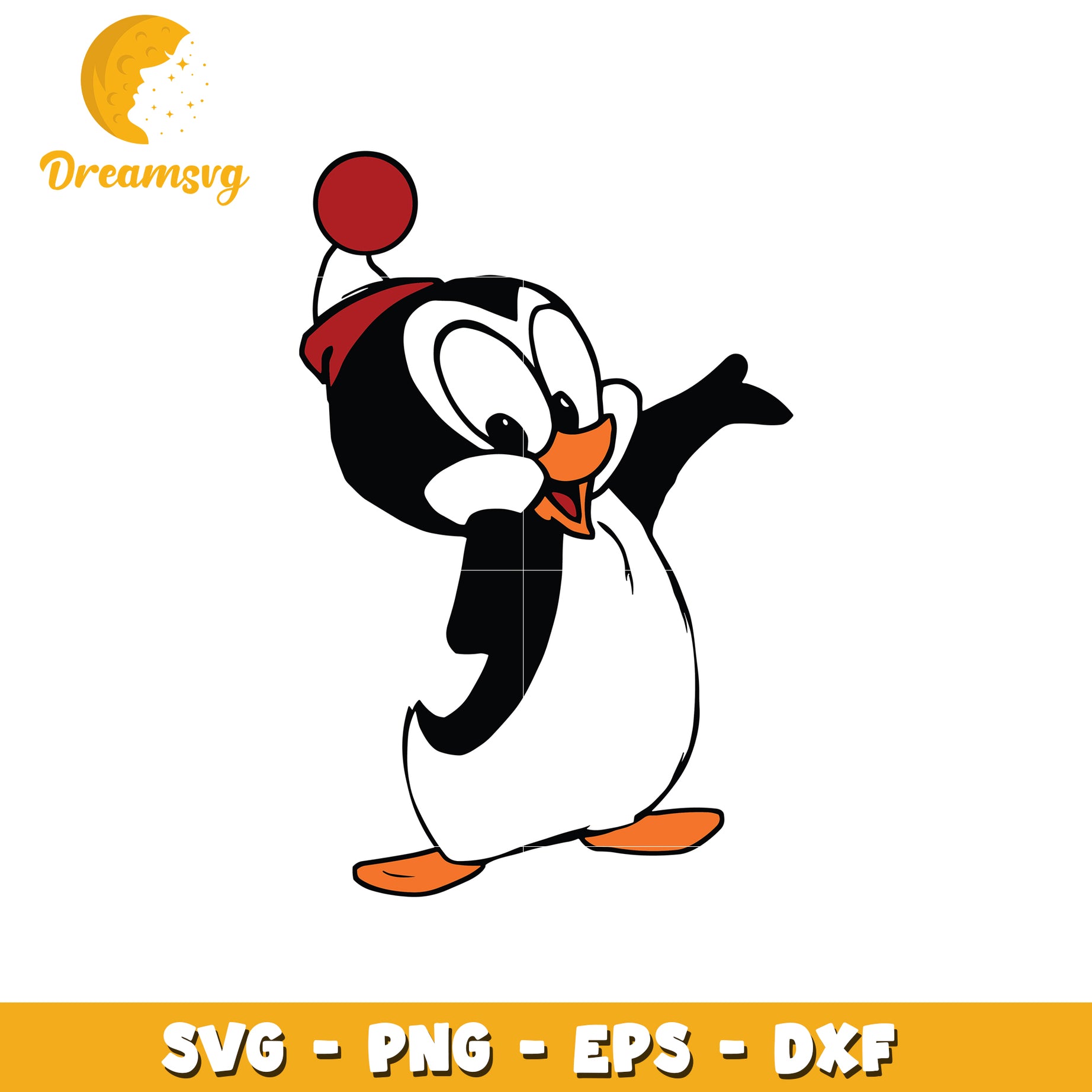 Cute Cartoon Penguin SVG PNG EPS DXF