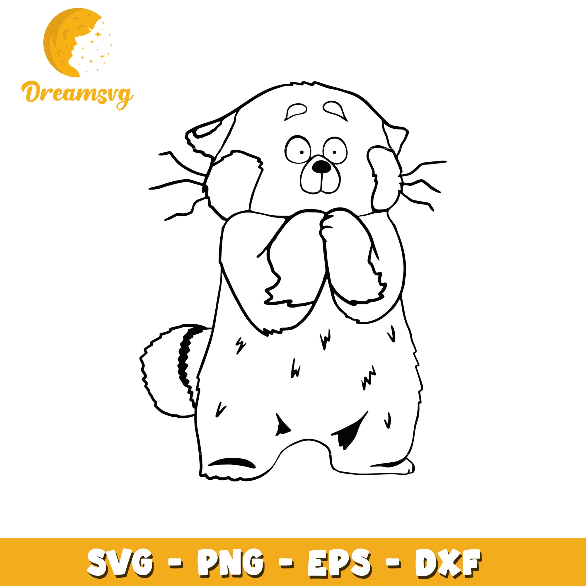 Cute Cartoon Raccoon SVG for Crafting and DIY Projects