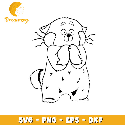 Cute Cartoon Raccoon SVG for Crafting and DIY Projects