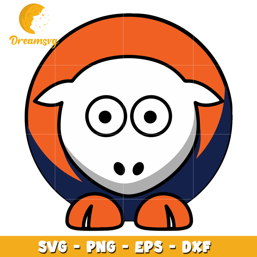 Cute Cartoon Sheep SVG File for Crafts and Designs Download