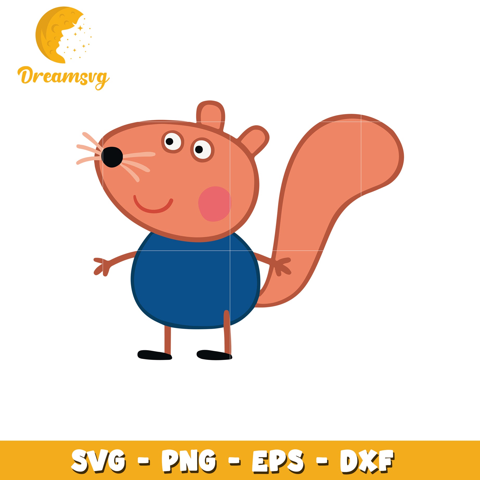 Cute Cartoon Squirrel SVG PNG EPS DXF
