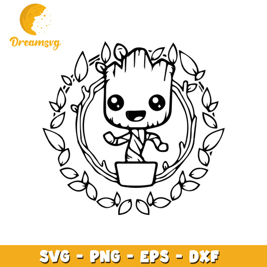Cute Cartoon Tree Character SVG for Crafting Projects