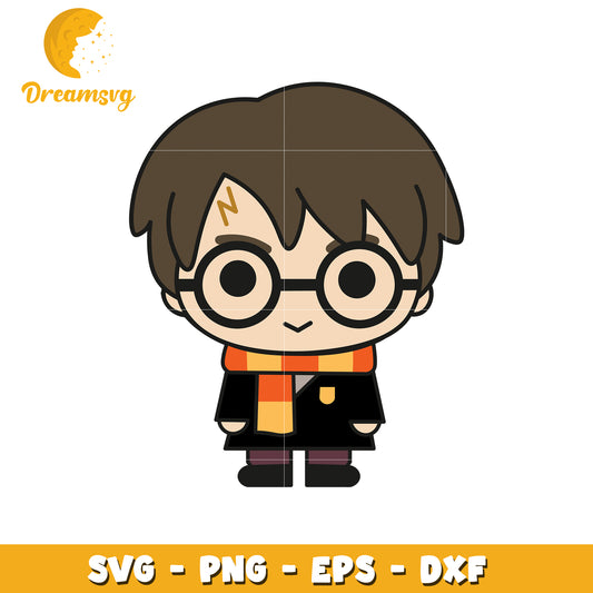 Cute Cartoon Wizard Character SVG for Crafting Projects