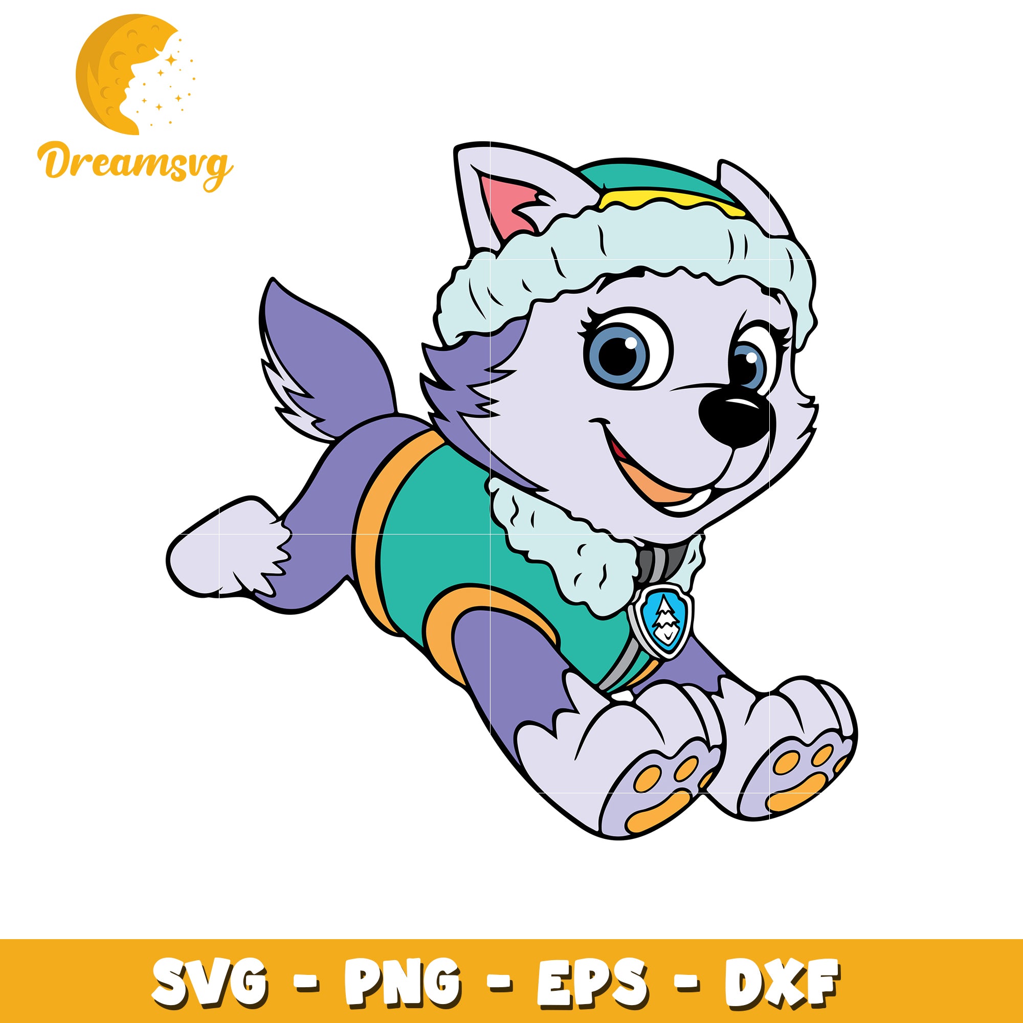 Cute Cartoon Wolf SVG for Kids Crafts and Design