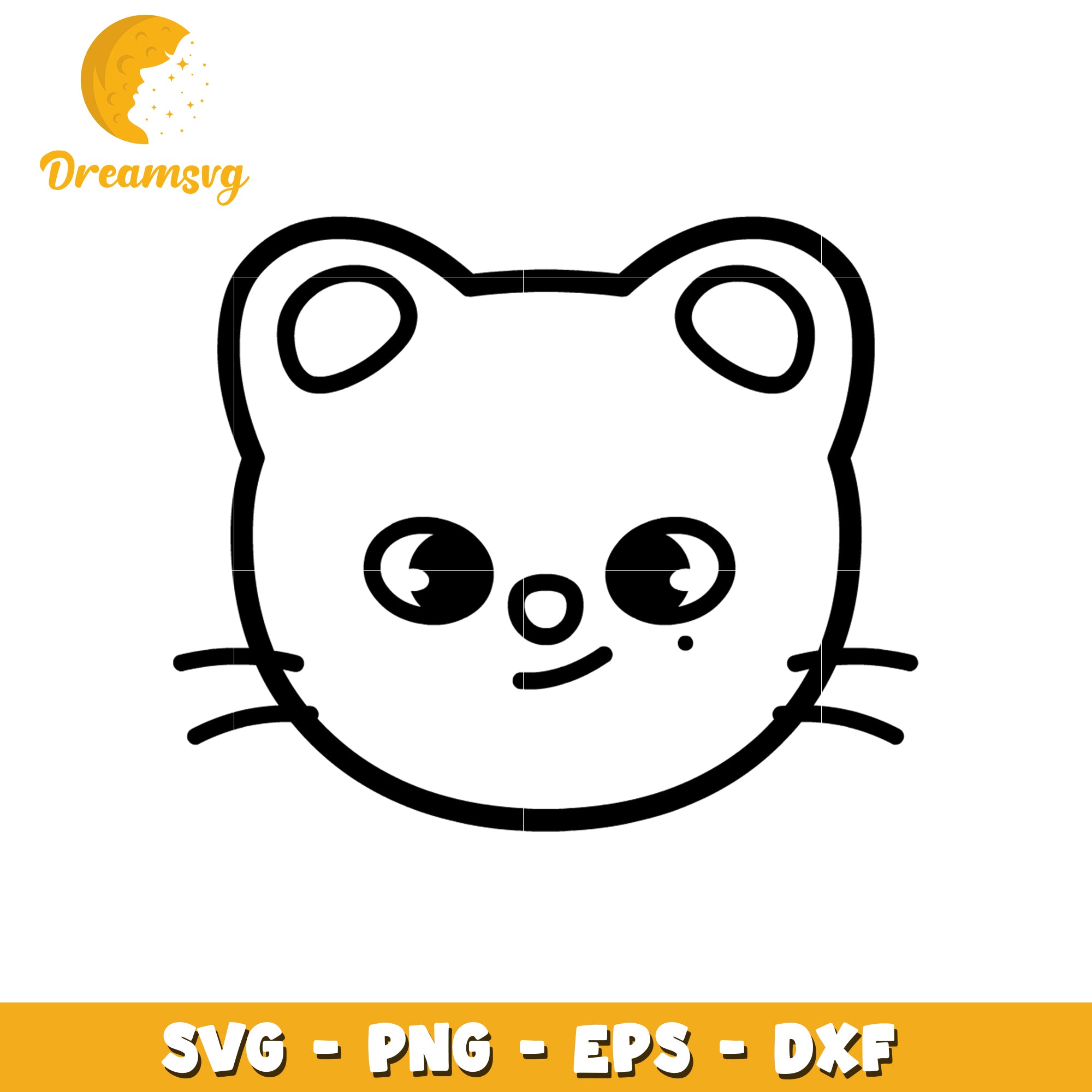 Cute Cat SVG Line Art for Crafting and Design Projects