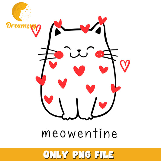 Cute Cat Valentine PNG Clipart