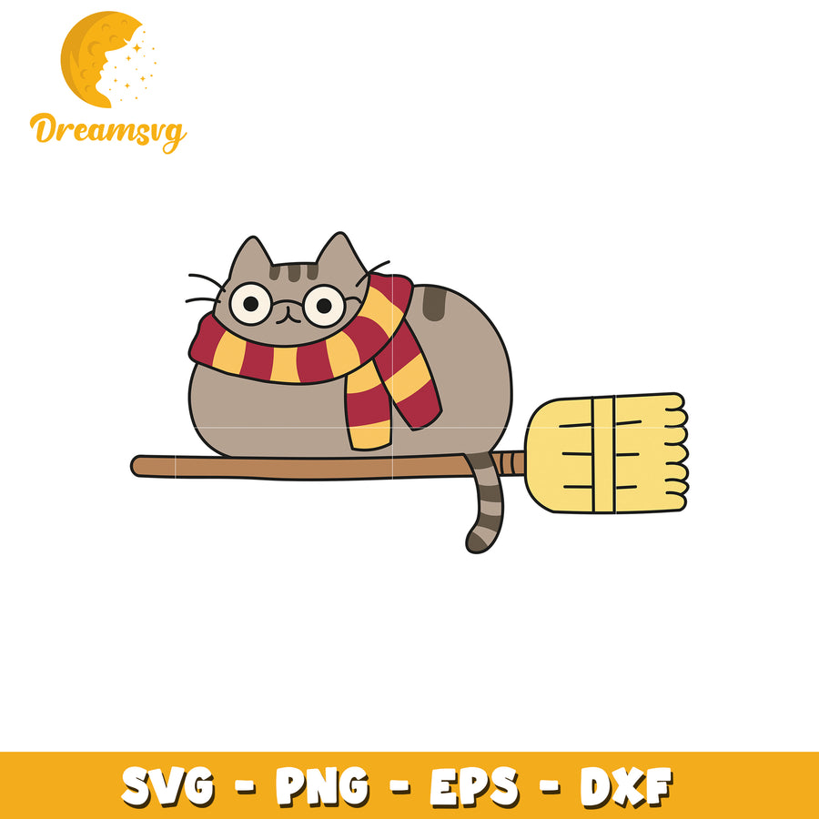 Cute Cat Witch SVG Cut File