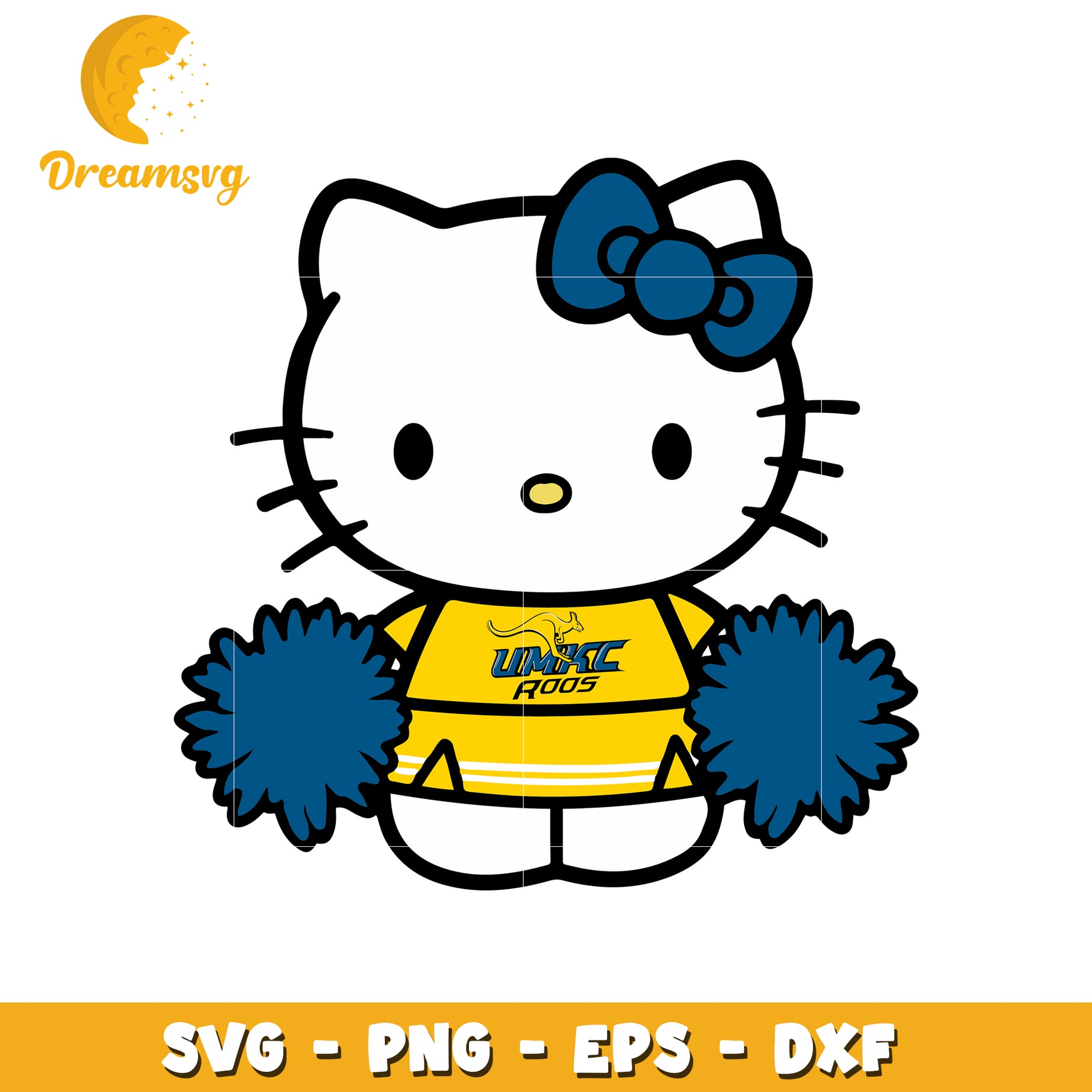 Cute Cheerleader Cat SVG Design for Fans