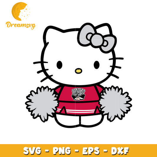 Cute Cheerleader Hello Kitty SVG Design for Crafts