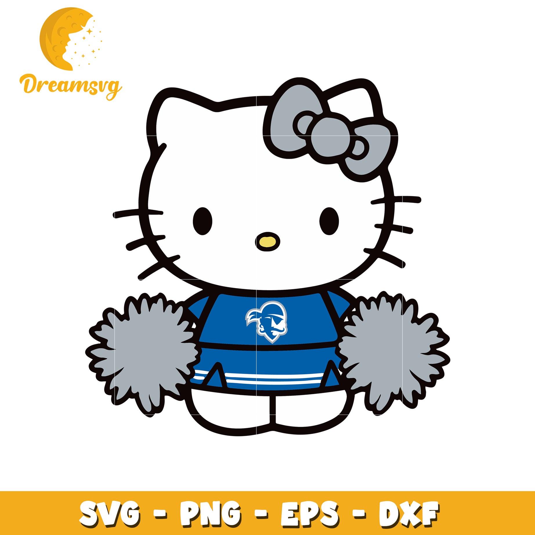 Cute Cheerleader Kitty SVG Design for Crafts