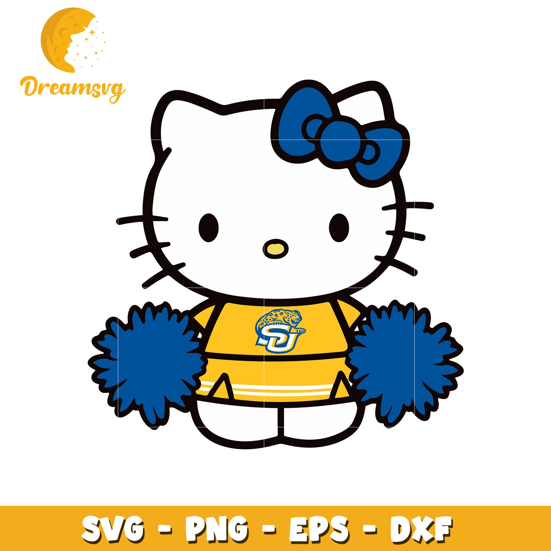 Cute Cheerleading Hello Kitty SVG Design File