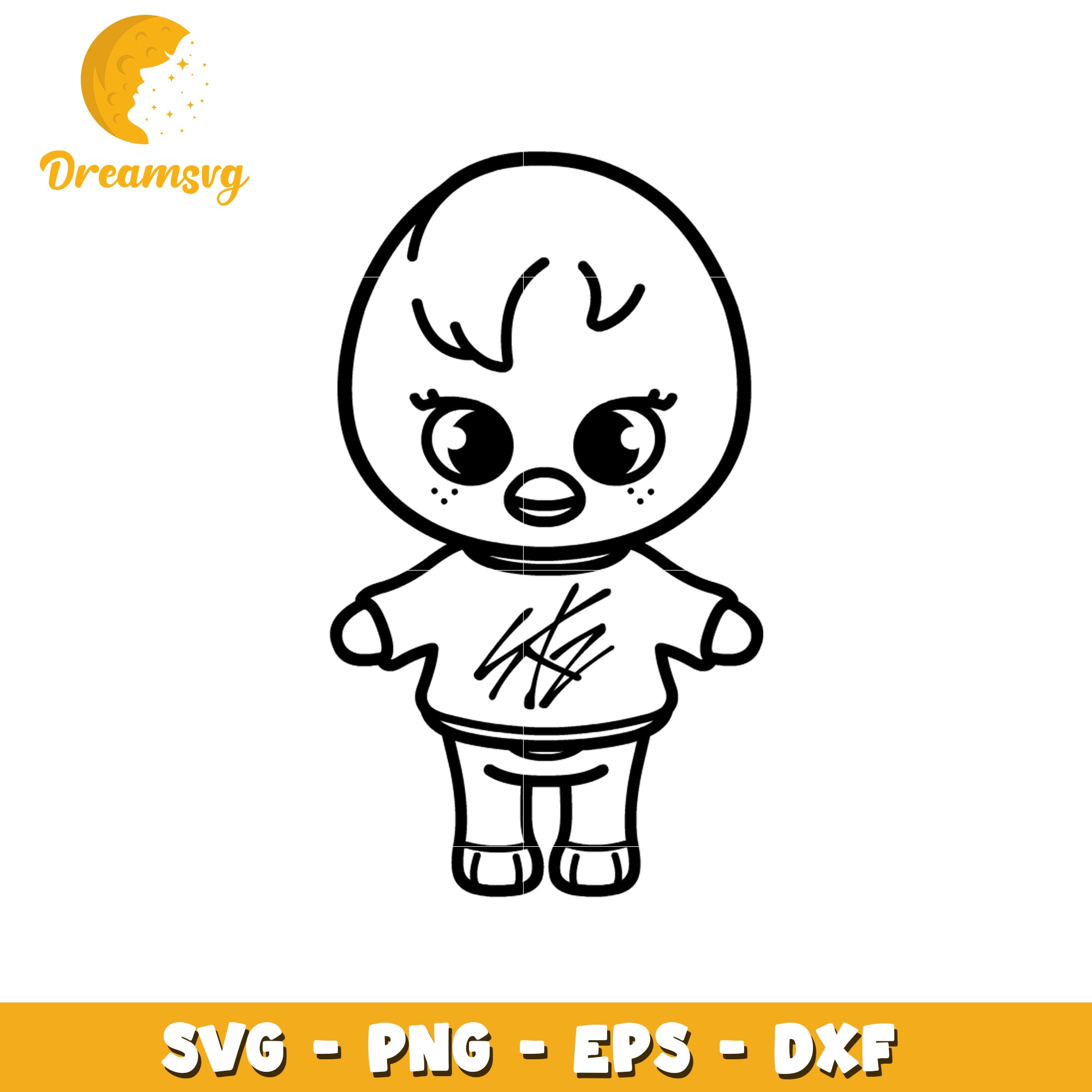 Cute Chick SVG Cut File