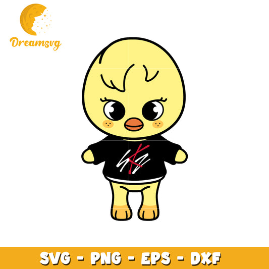 Cute Chick SVG Cut File PNG EPS DXF
