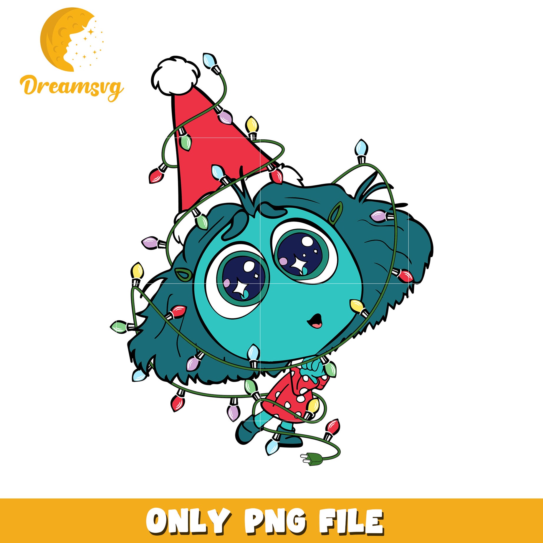 Cute Christmas Monster PNG