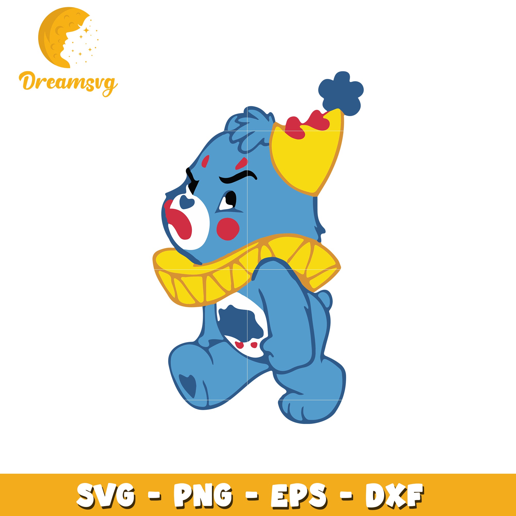 Cute Clown Bear SVG PNG EPS DXF