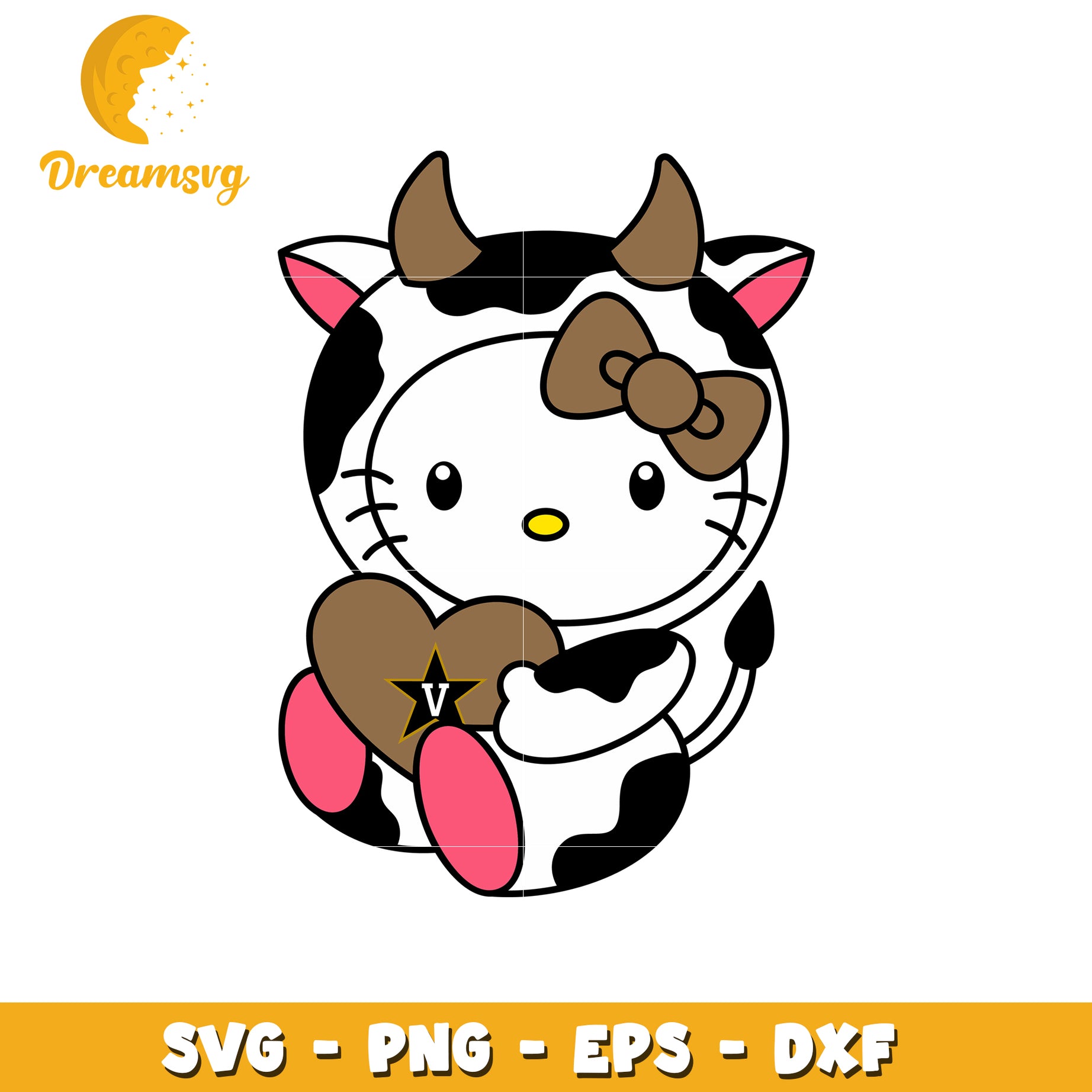 Cute Cow Character SVG Design for Crafting Fun