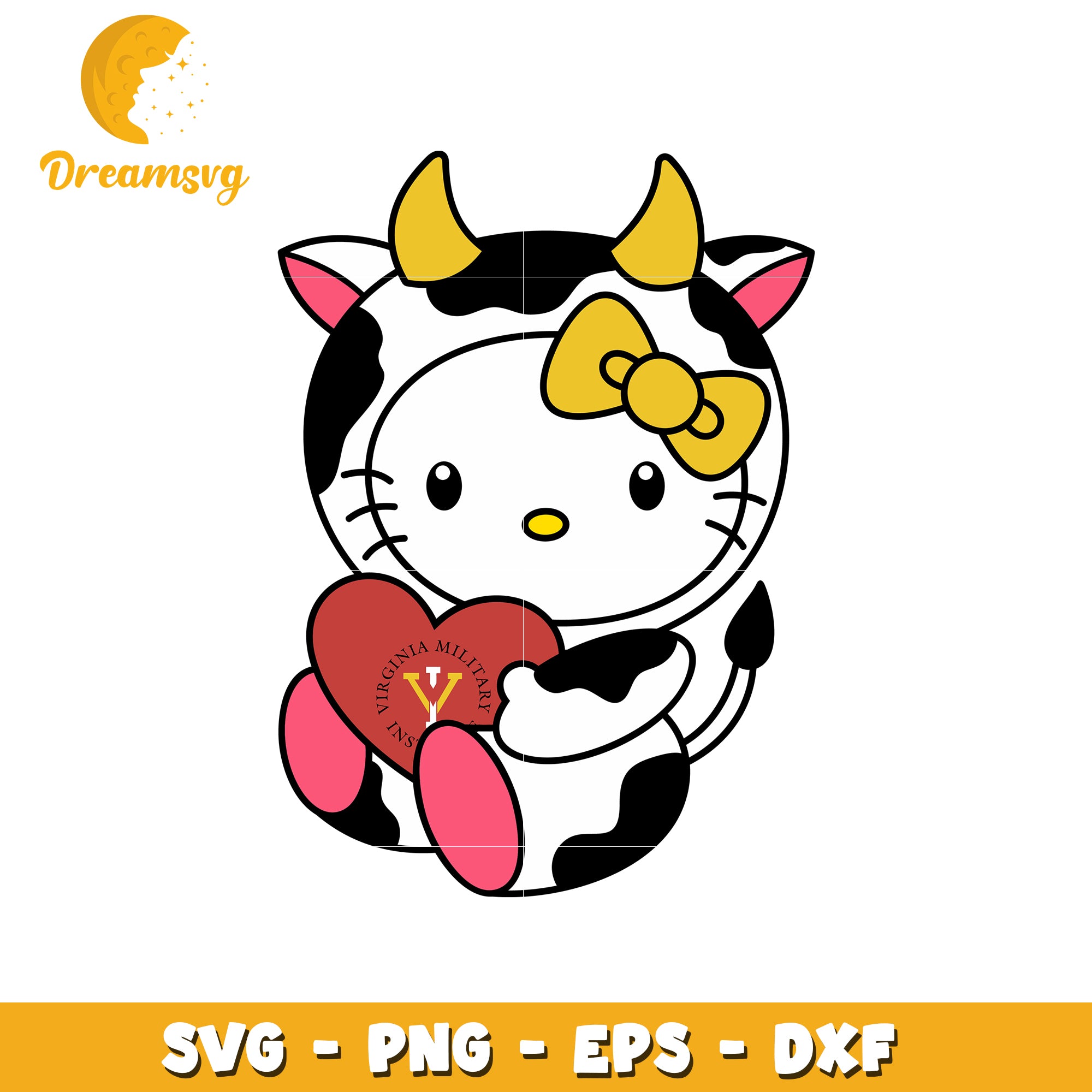 Cute Cow Character SVG Design for Crafts 2023