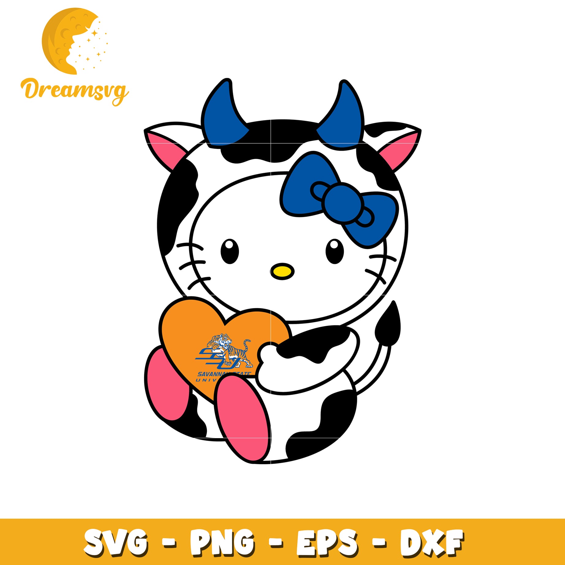 Cute Cow Character SVG Design for Creations Online