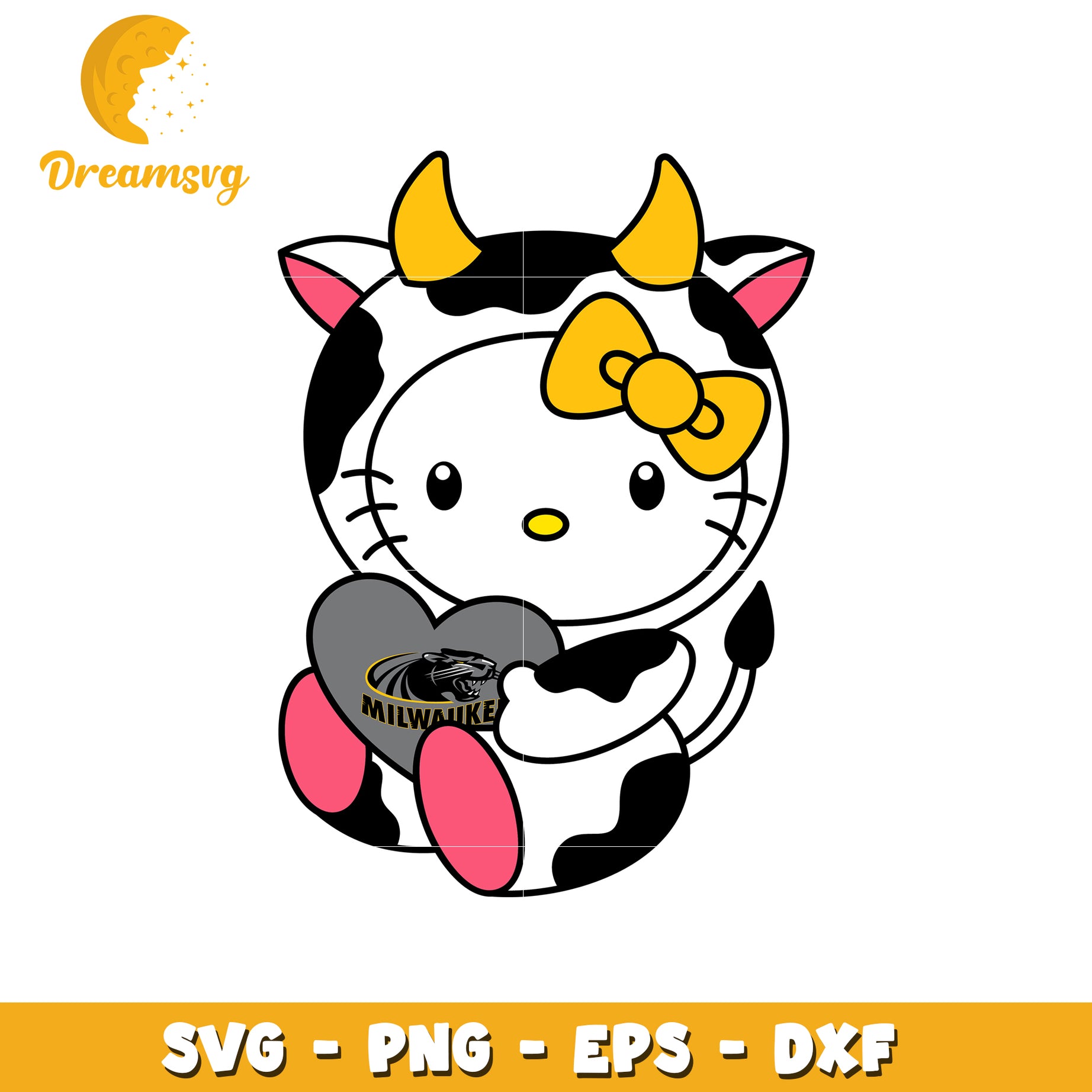 Cute Cow Character SVG Design for Milwauke Lovers