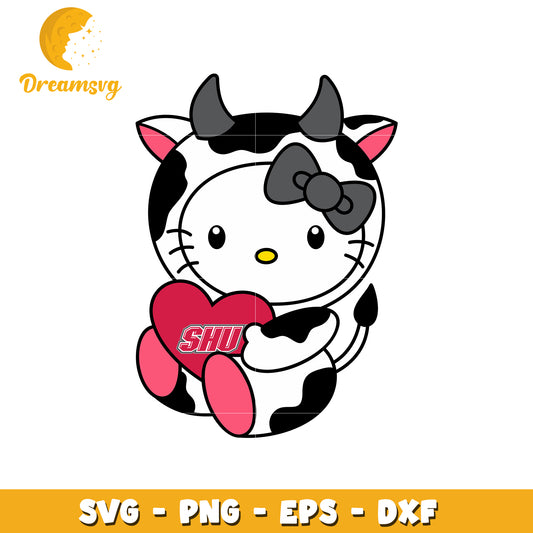 Cute Cow Character SVG Love Design for Crafts
