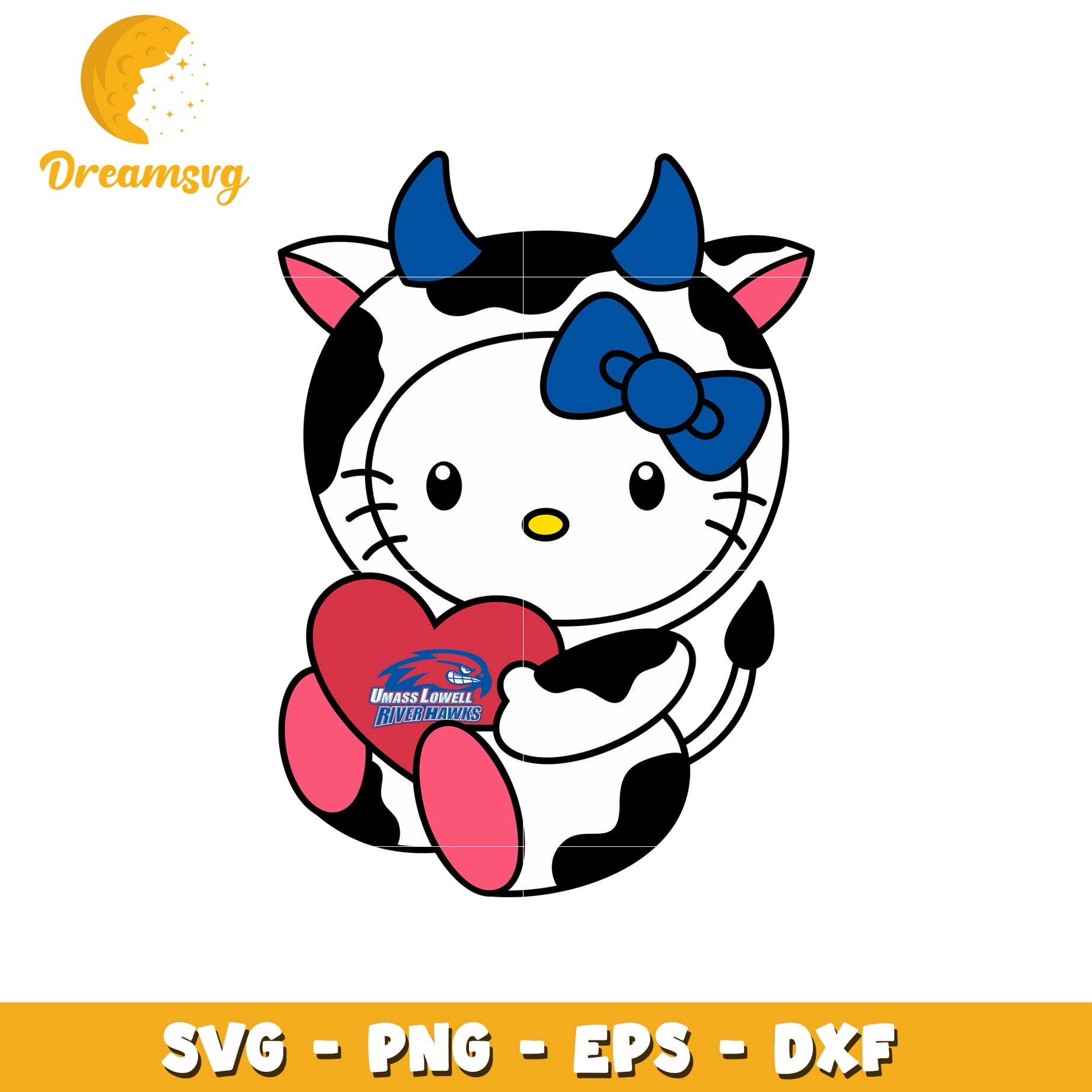Cute Cow Hello Kitty Design for SVG Download