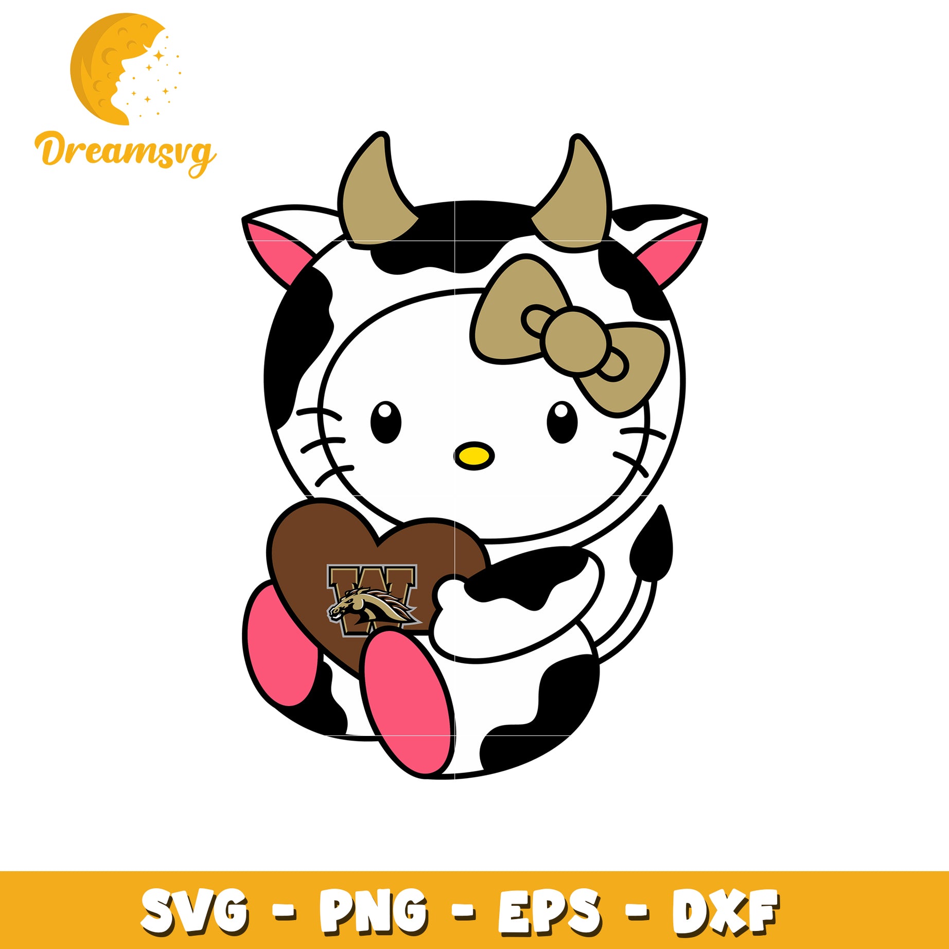 Cute Cow Hello Kitty SVG Design for Creatives