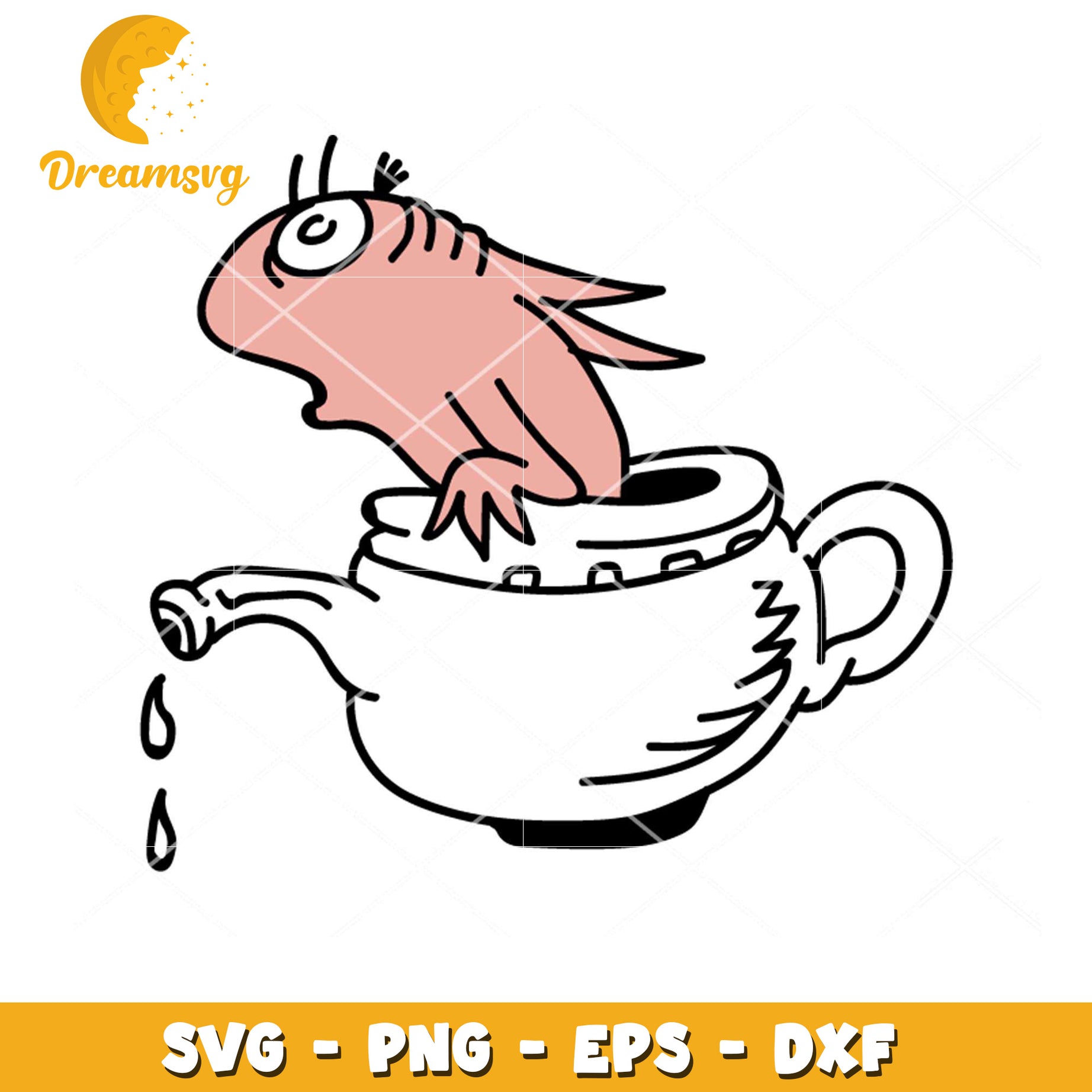 Cute Creature Teapot SVG Cut File
