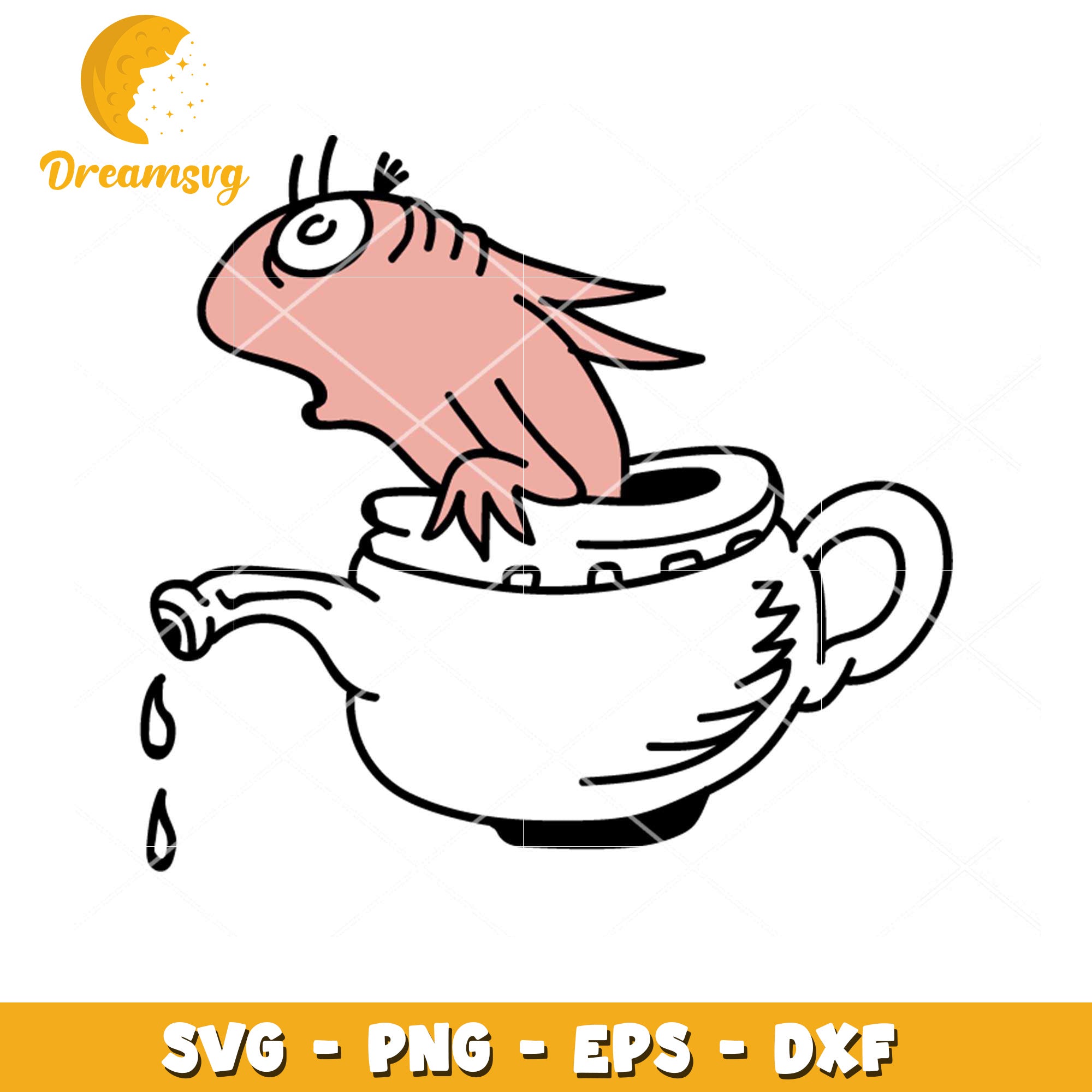 Cute Creature Teapot SVG Cut File