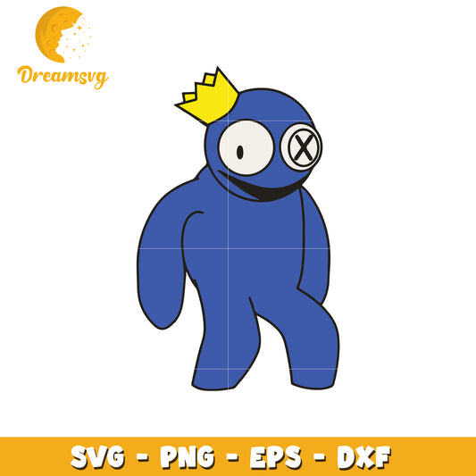 Cute Crowned Monster SVG Cut File