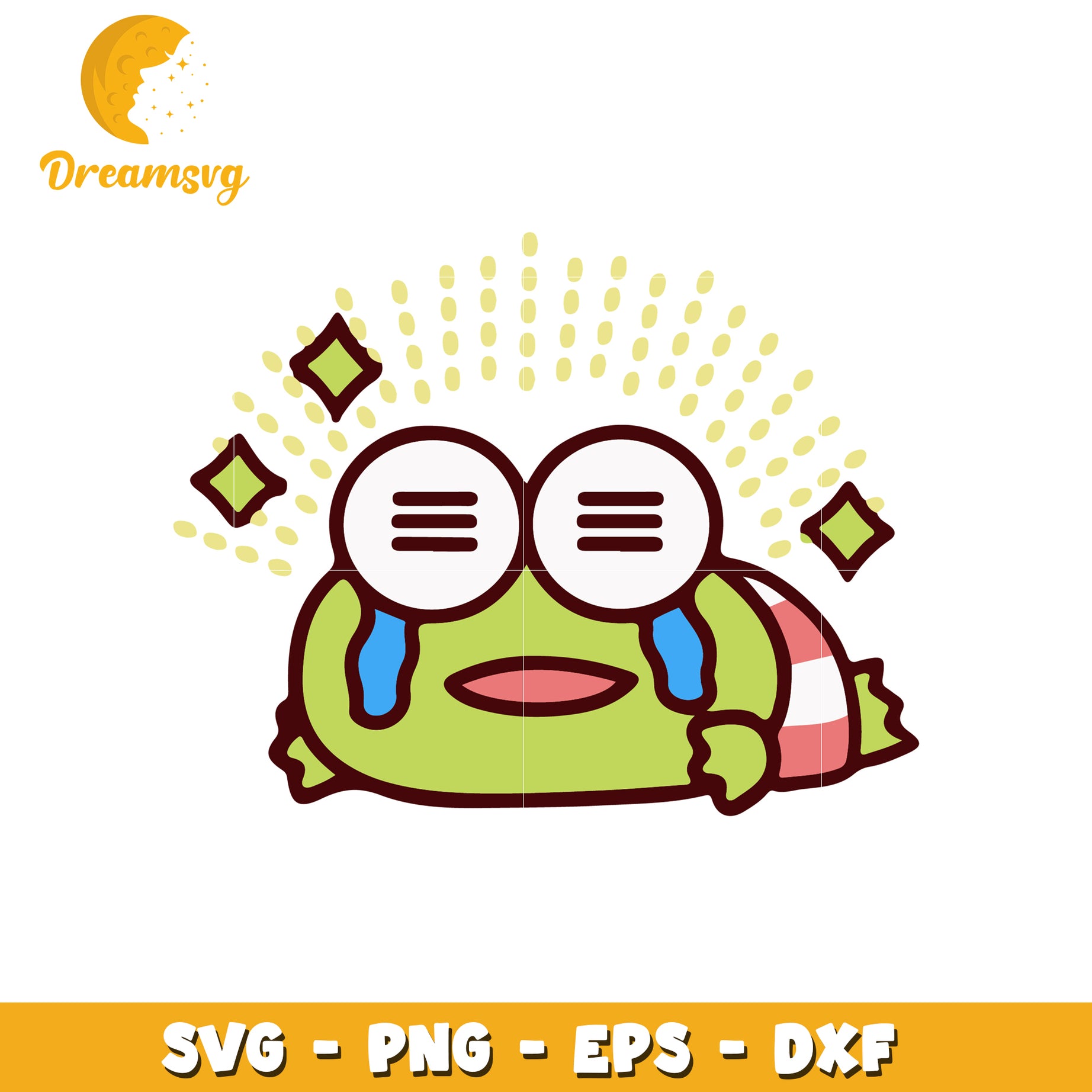 Cute Crying Frog SVG PNG EPS DXF