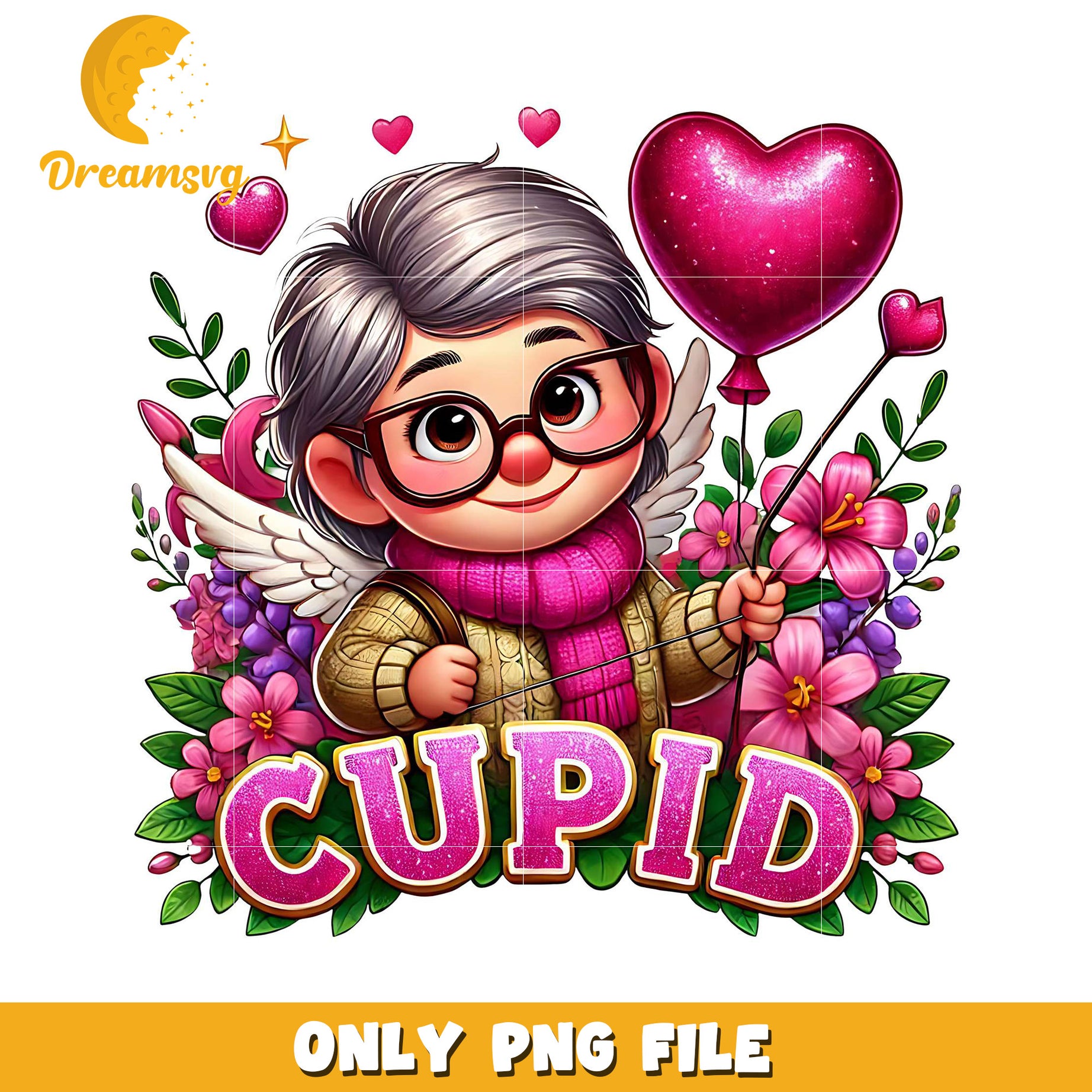 Cute Cupid PNG Valentines Clipart