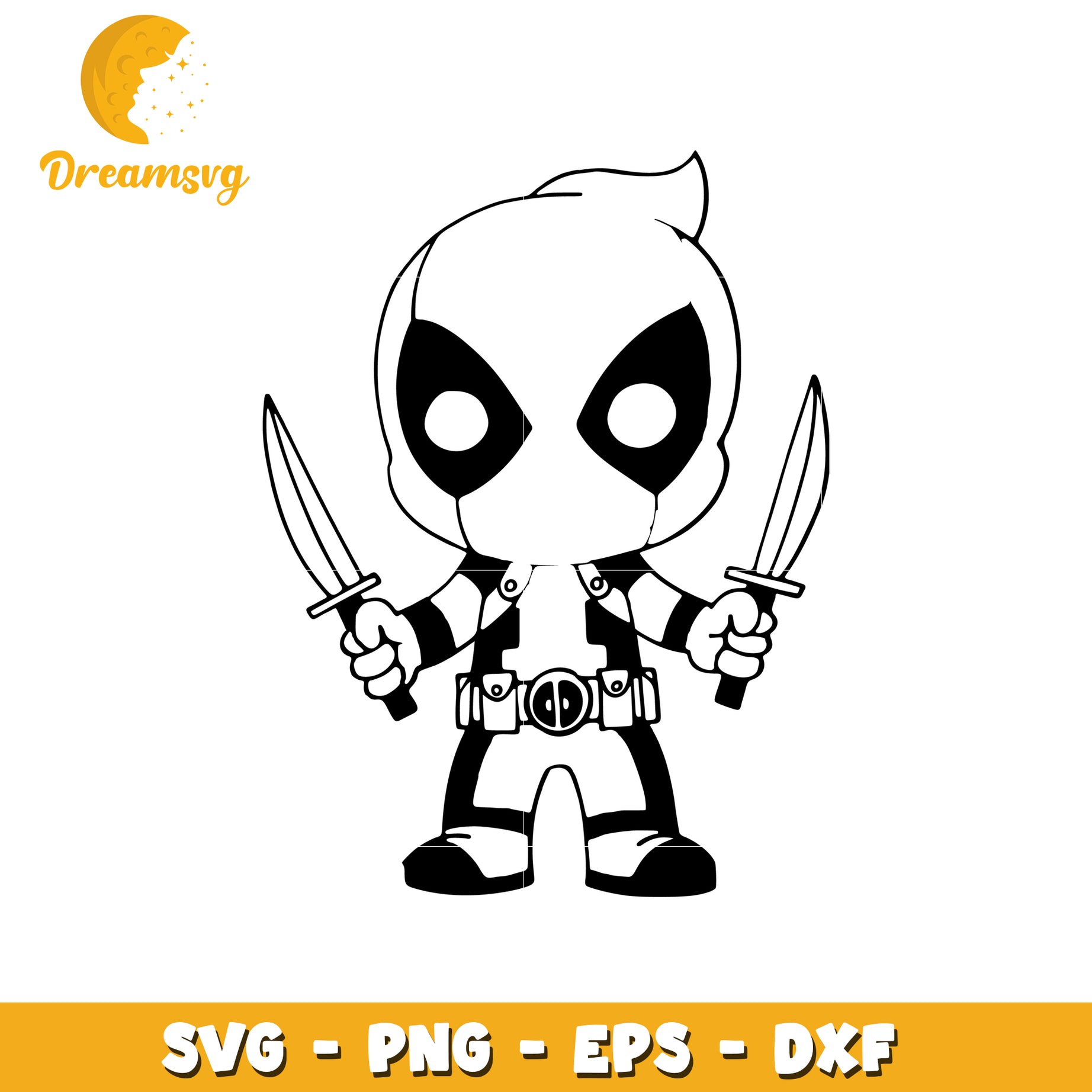 Cute Deadpool Character SVG Design for Fun Crafts 2023