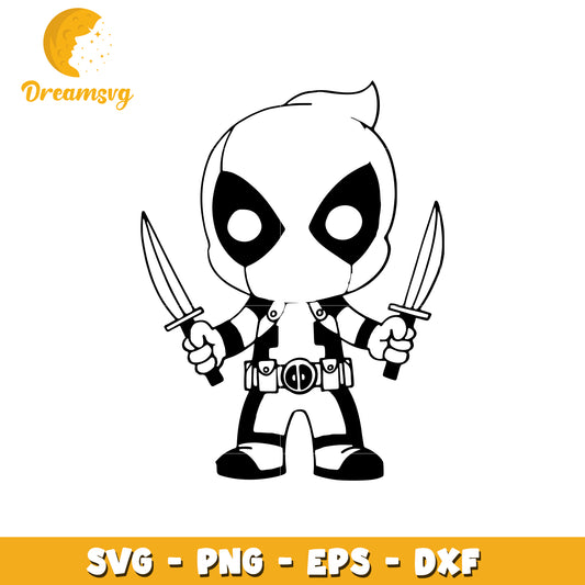 Cute Deadpool Character SVG Design for Fun Crafts 2023