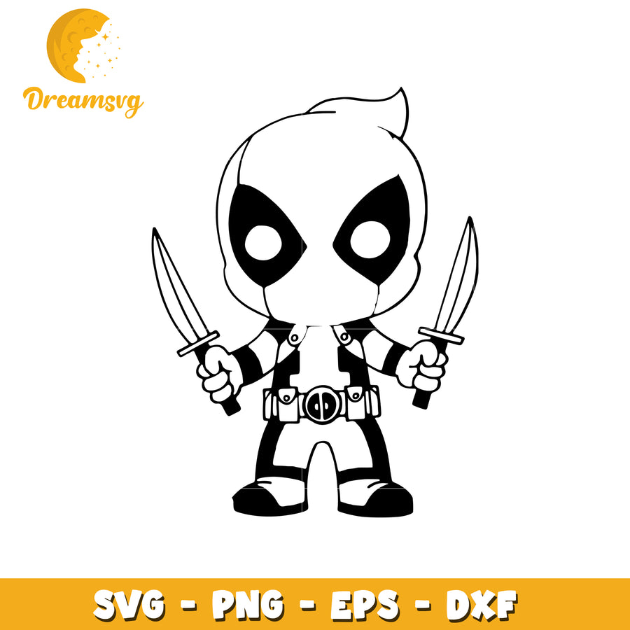 Cute Deadpool Character SVG Design for Fun Crafts 2023