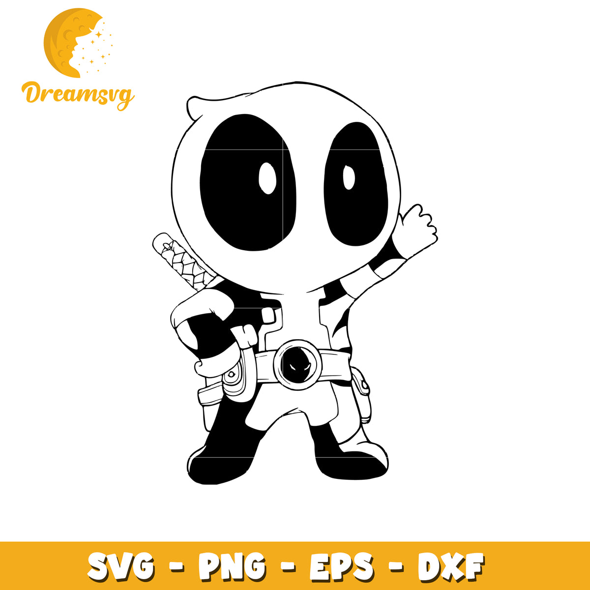 Cute Deadpool PNG, SVG, EPS, DXF Files – DreamSVG Store