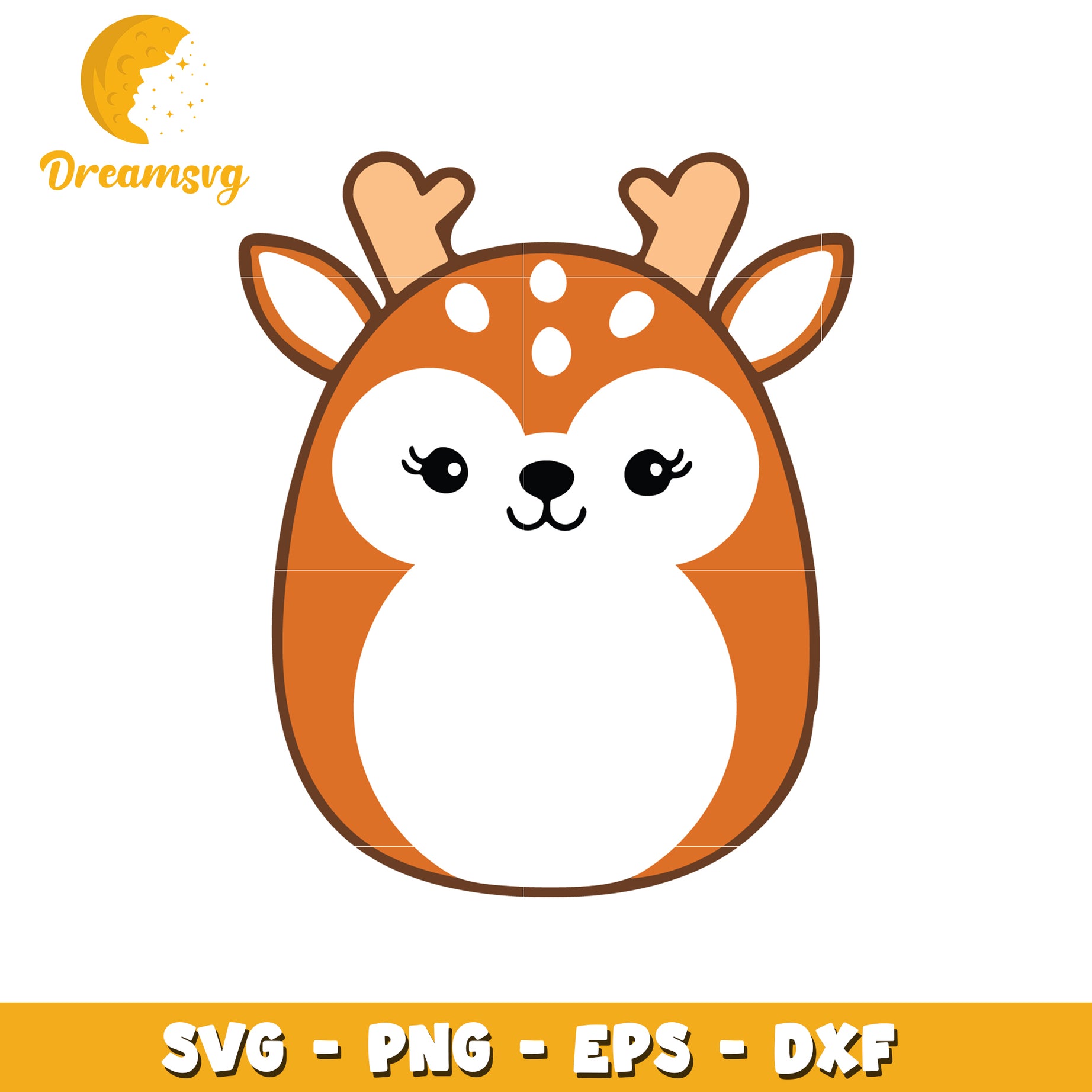 Cute Deer SVG PNG EPS DXF Files
