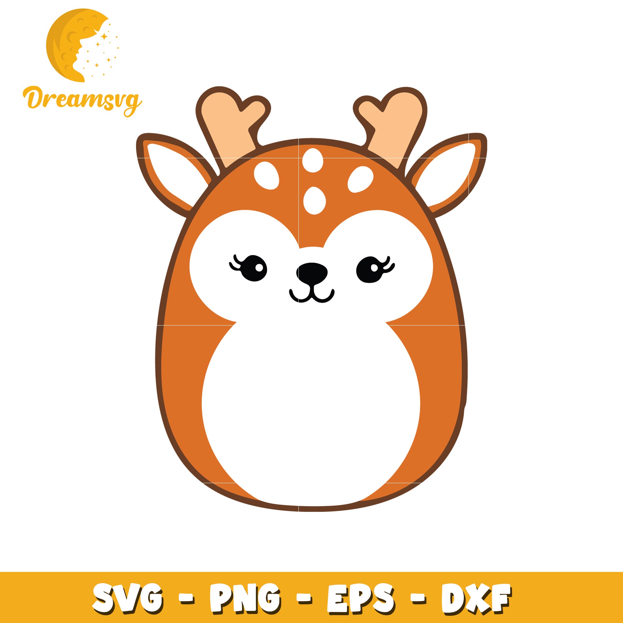 Cute Deer SVG PNG EPS DXF Files