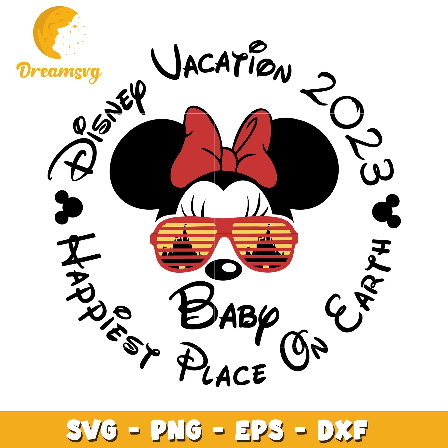 Cute Disney Vacation 2023 Baby Happiest Place on Earth SVG