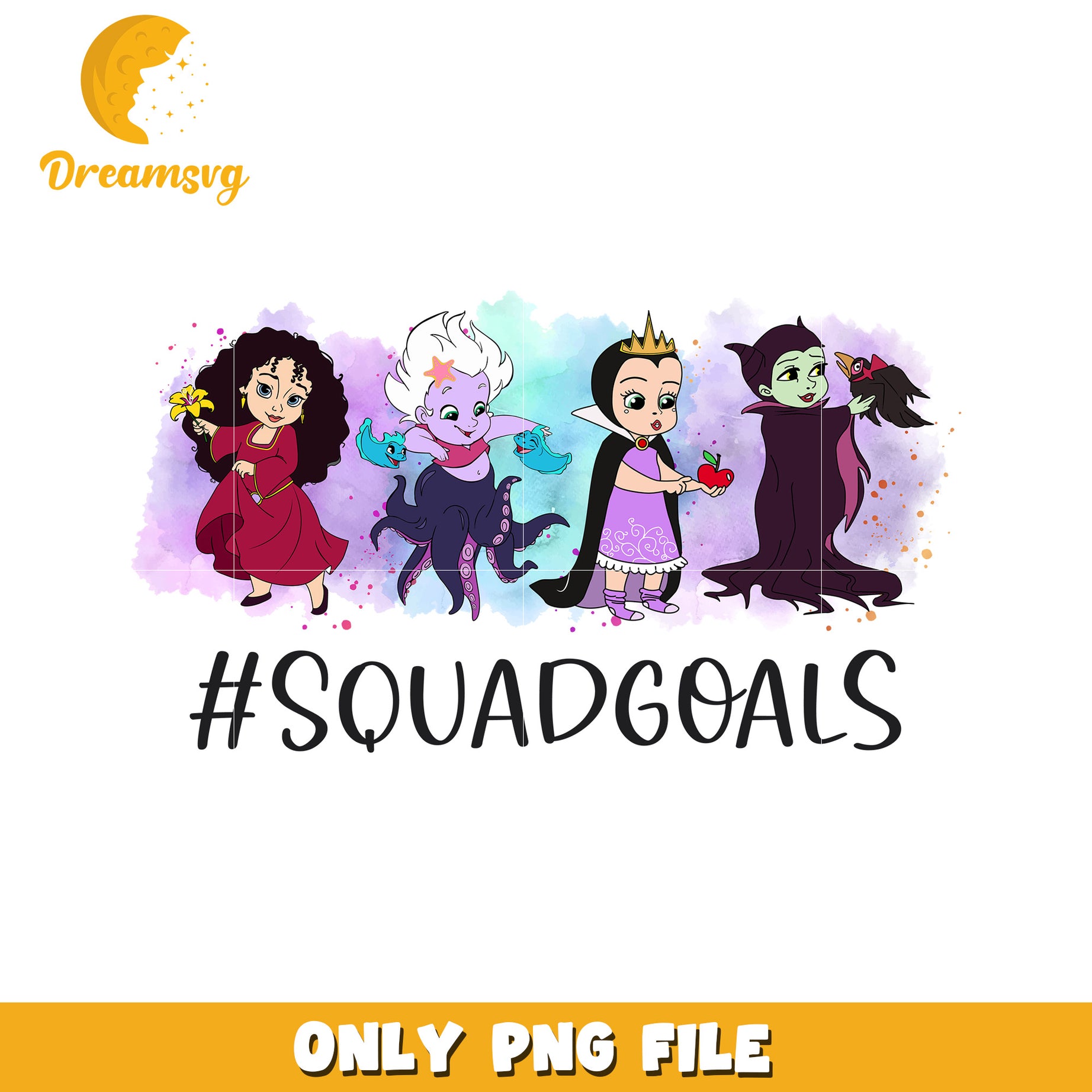 Cute Disney Villains Squad Goals PNG File Download