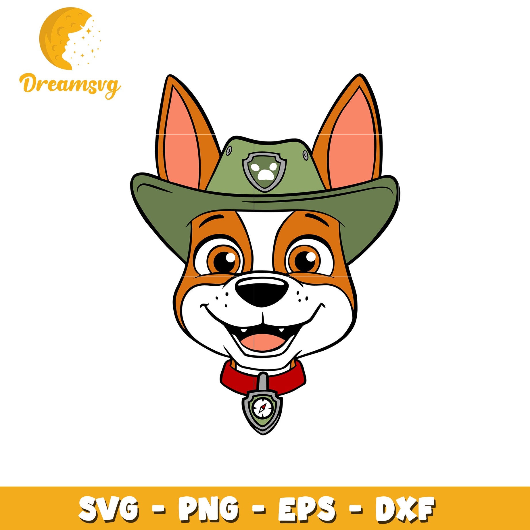 Cute Dog Cartoon Police Badge SVG Design