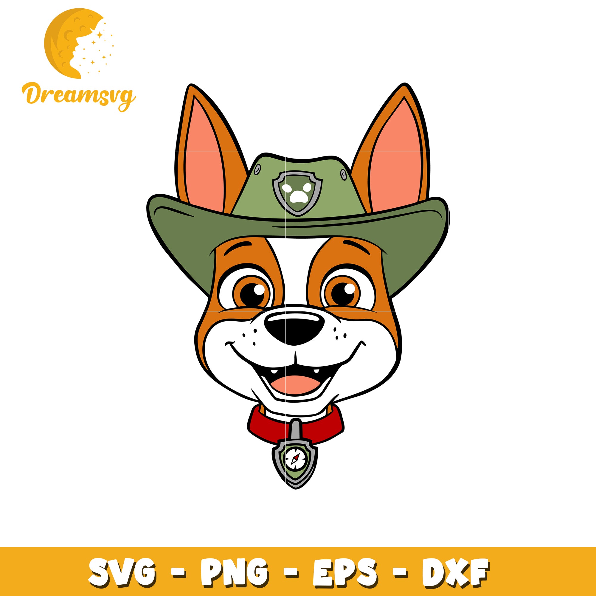 Cute Dog Cartoon Police Badge SVG Design