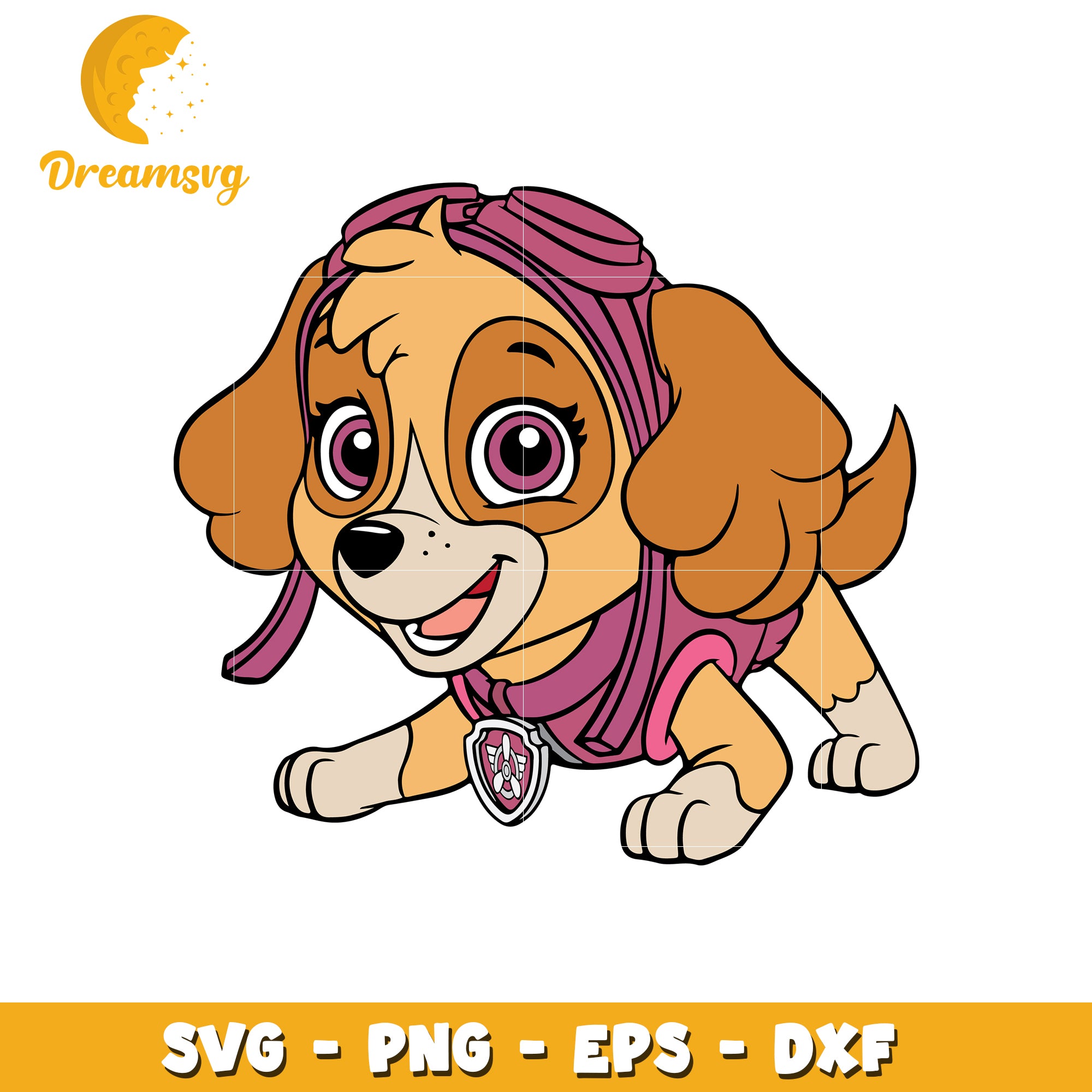 Cute Dog Character SVG Design for Kids Crafts