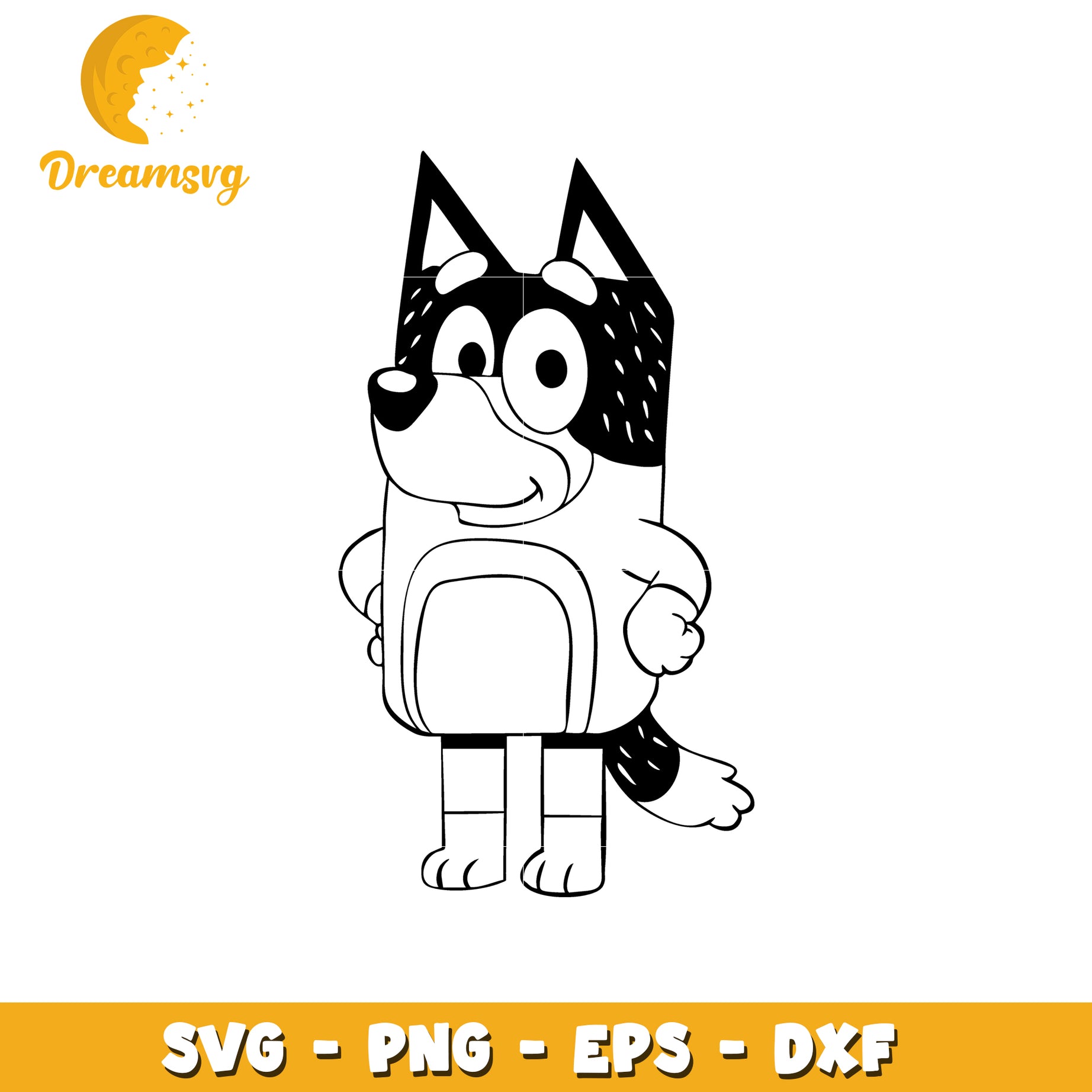 Cute Dog Character SVG File for Crafting and Design Usage