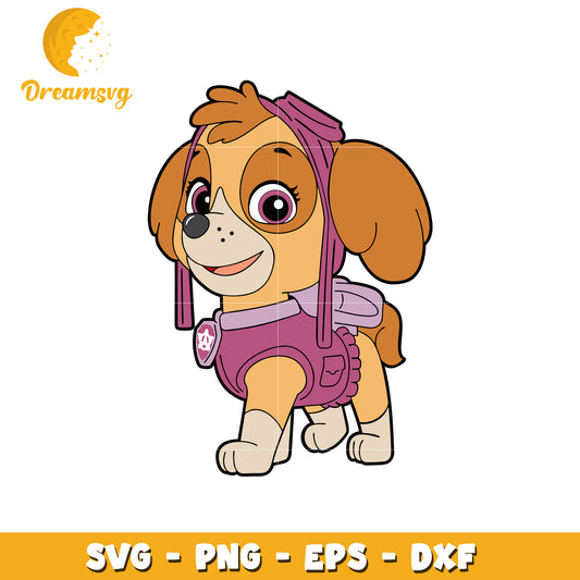 Cute Dog Character SVG File for Crafts and Design