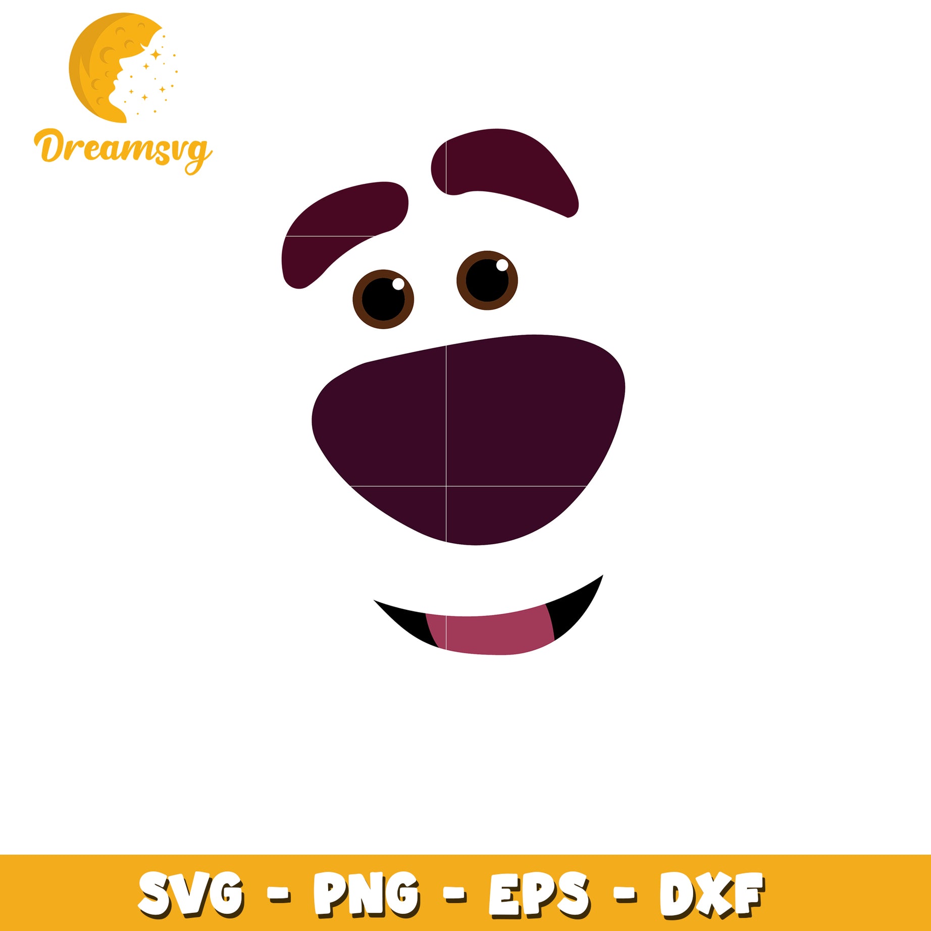 Cute Dog Face SVG PNG EPS DXF Files
