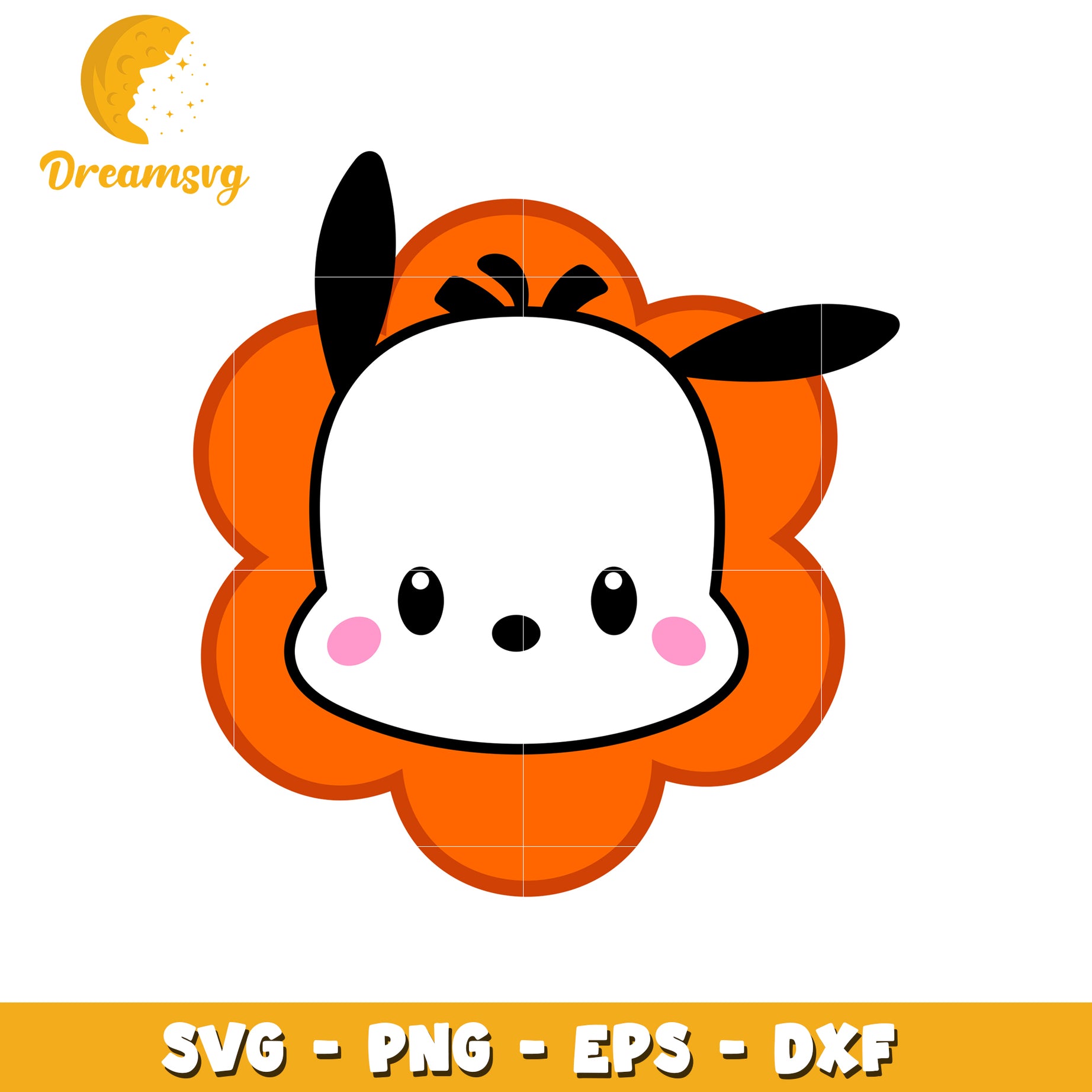 Cute Dog Flower SVG Cut File