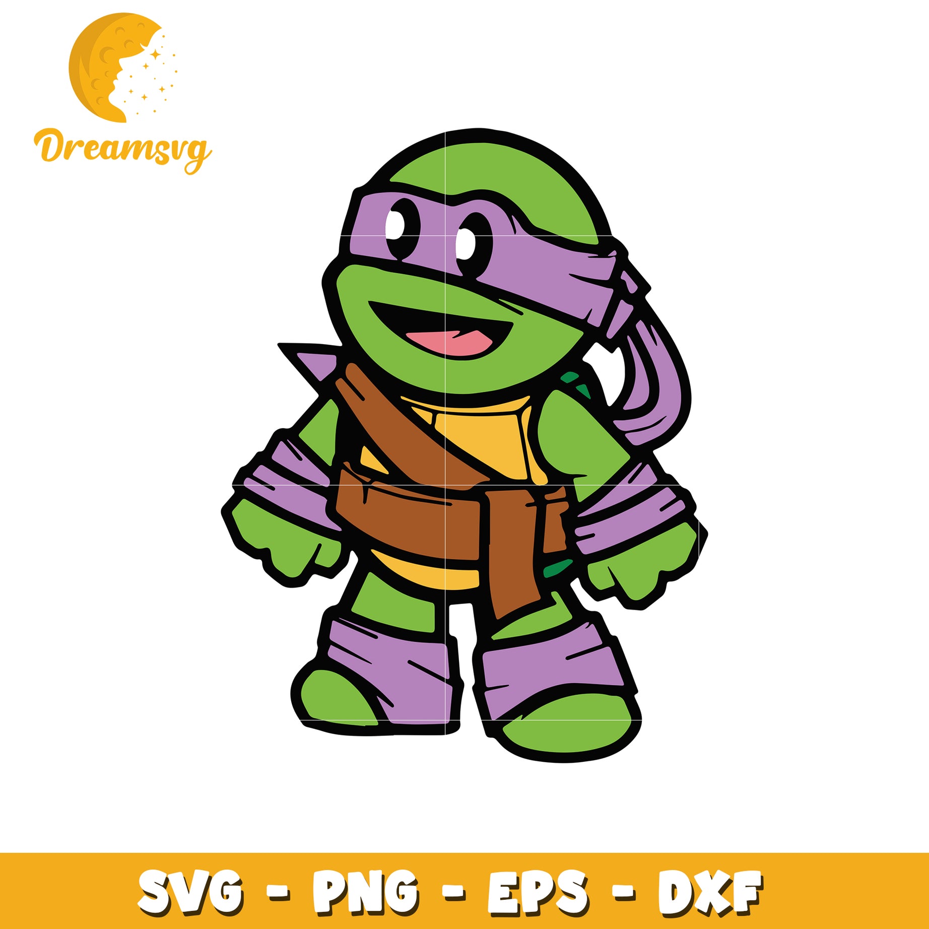 Cute Donatello SVG PNG EPS DXF